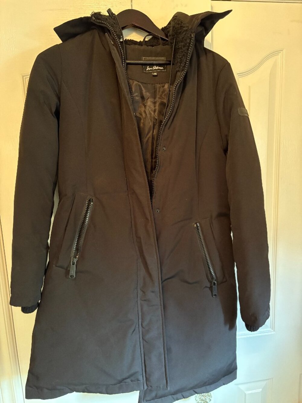 Black Sam Edelman Parka Coat - Size Medium